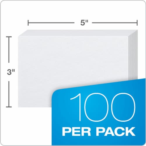 Oxford® Essentians Blank Index Cards - White Perspective: left