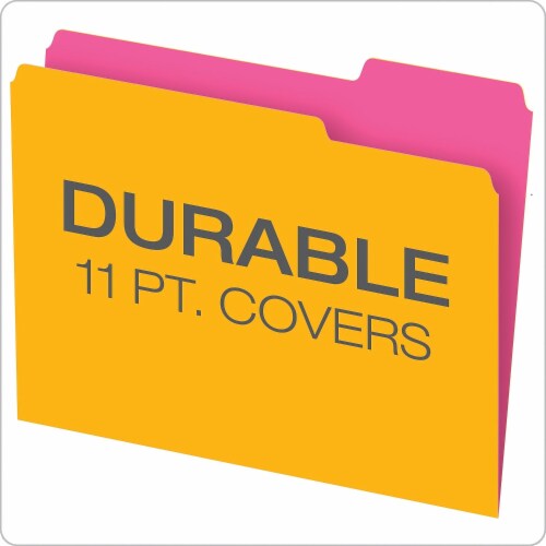 Pendaflex Glow Twisted 3-Tab File Folder Letter Size - Multicolor Perspective: left