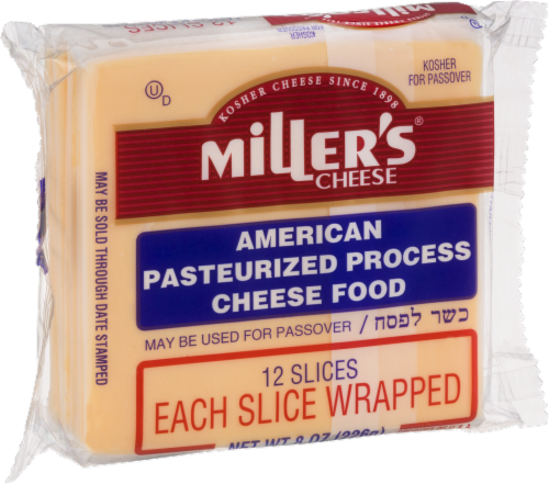Miller's Kosher American Sliced Cheese Perspective: left