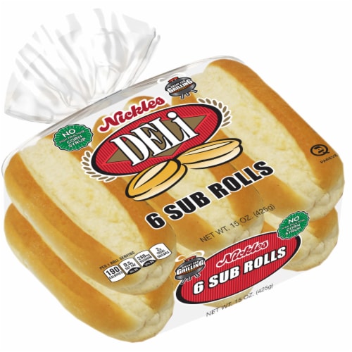 Nickles Deli Center Split Steak Rolls Perspective: left