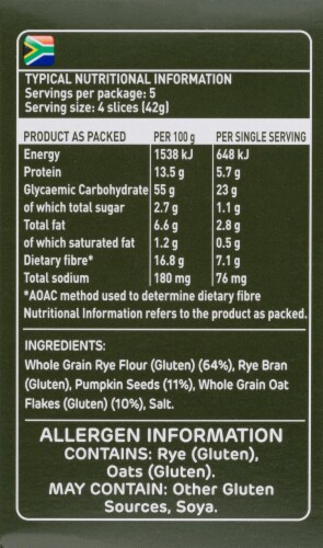 Ryvita® Pumpkin Seeds & Oats Rye Crispbread Perspective: left