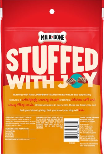 Milk-Bone with Real Bacon & Beef Stuffed Dog Snacks Perspective: left