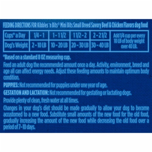 Kibbles 'n Bits® Mini Bits Small Breed Dry Dog Food Savory Beef & Chicken Flavors Perspective: left