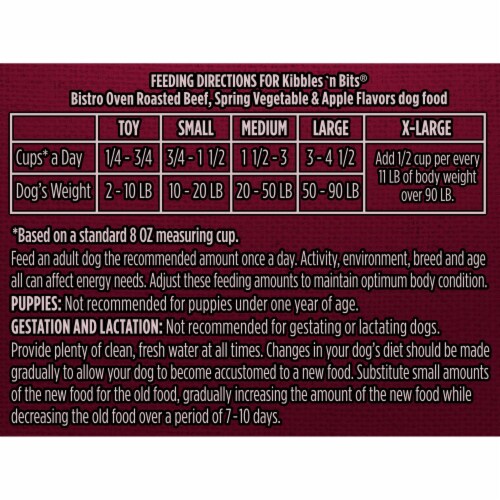 Kibbles 'n Bits® Bistro Adult Dry Dog Food Oven Roasted Beef, Spring Vegetable & Apple Flavors Perspective: left