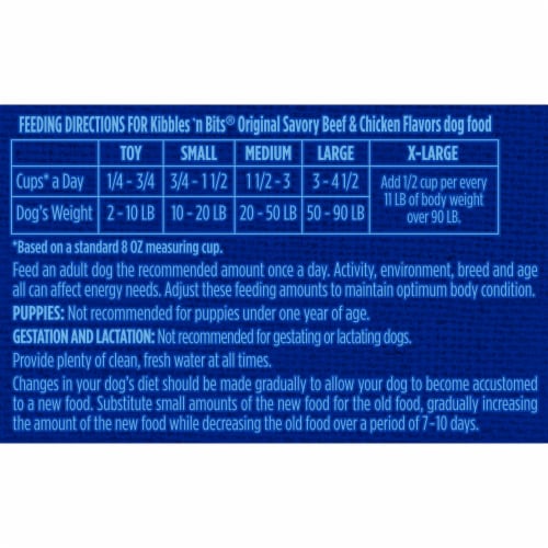 Kibbles 'N Bits Original Adult Dry Dog Food Savory Beef & Chicken Flavors Perspective: left