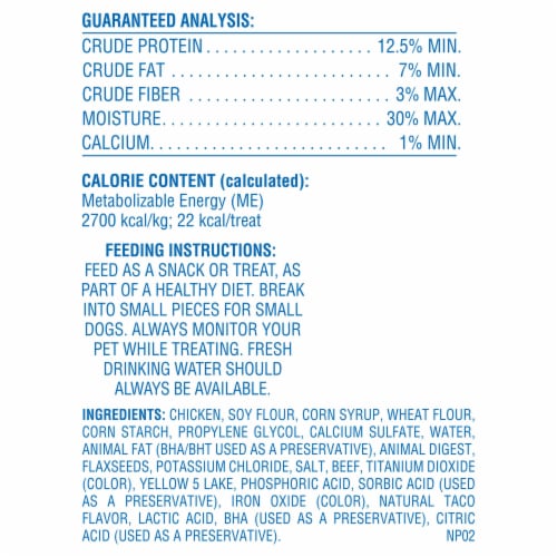 Canine Carry Outs Taco Minis Beef Flavor Dog Treats, 4.5oz Perspective: left