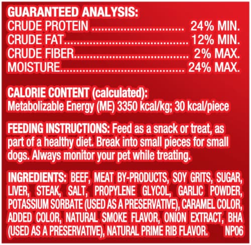 Pup-Peroni Prime Rib Flavor Dog Treats Perspective: left