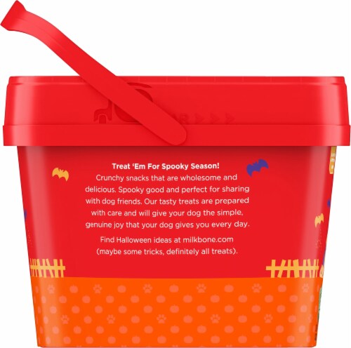 Milk-Bone® Spooky Biscuits Halloween Pail Dog Treats Perspective: left