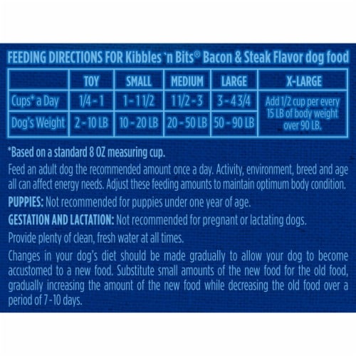 Kibbles 'n Bits Adult Dry Dog Food Savory Bacon & Steak Flavors Perspective: left