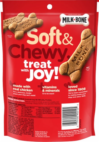 Milk-Bone® Soft & Chewy Chicken Recipe Dog Snacks Perspective: left