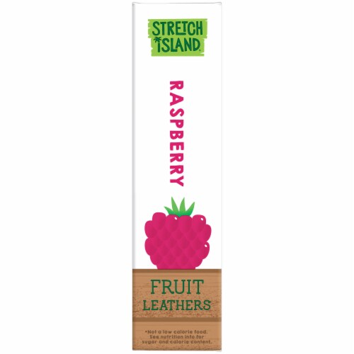 Stretch Island® Raspberry Flavored Fruit Leathers Perspective: left
