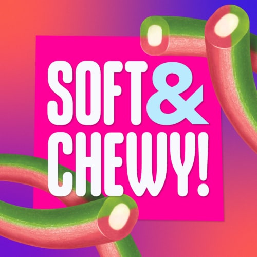 SweeTARTS Watermelon Berry Collision Ropes Candy Perspective: left