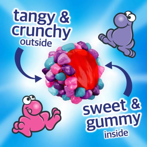 NERDS Gummy Clusters Very Berry Crunchy and Gummy Candy Bag Perspective: left