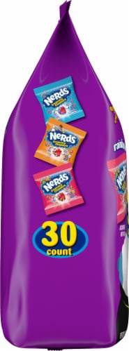 Nerds® Assorted Gummy Clusters Halloween Candy Bag Perspective: left