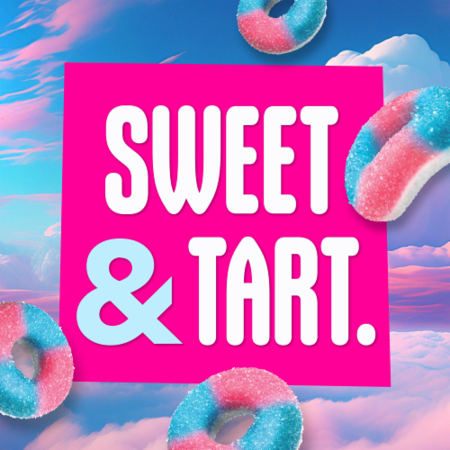 Sweetarts Gummy Halos Stand Up Bag Perspective: left