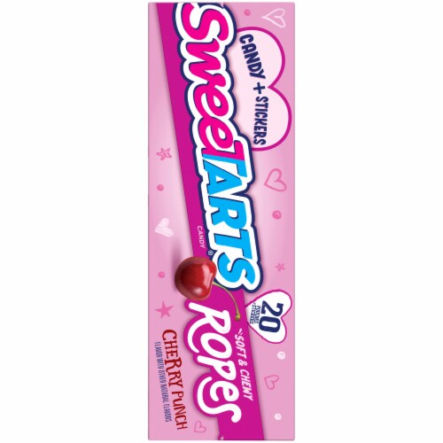 SweeTARTS® Soft & Chewy Cherry Punch Ropes Valentines Day Cards Kit Perspective: left