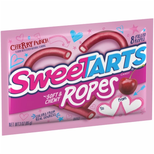 SweeTARTS Soft & Chewy Cherry Punch Ropes Candy Perspective: left