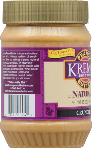 Krema Natural Crunchy Peanut Butter Perspective: left
