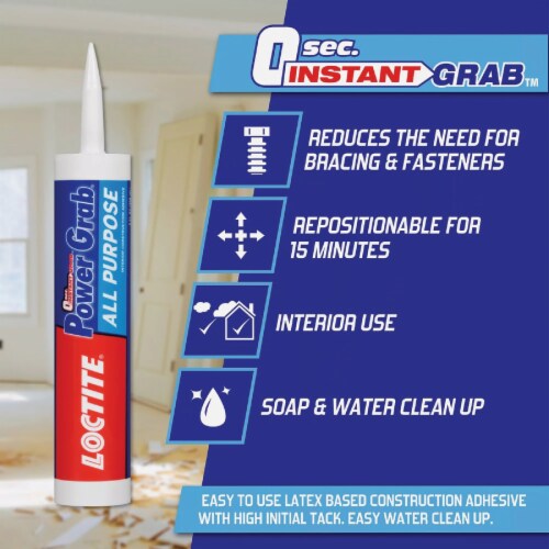 LOCTITE® Power Grab® All-Purpose Construction Adhesive Perspective: left