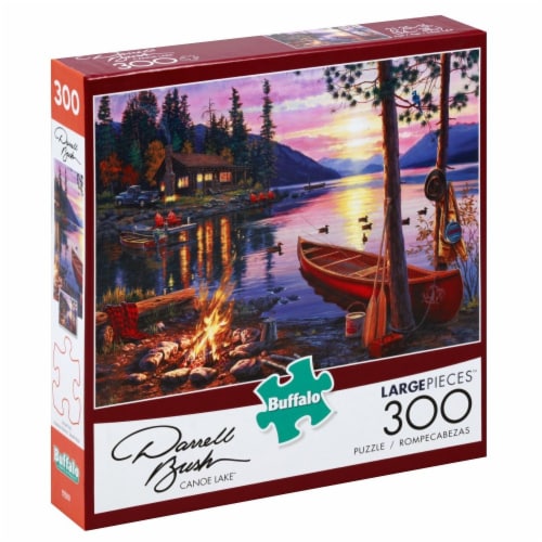 Buffalo Games Darrell Bush Canoe Lake Large Pieces Puzzle Perspective: left