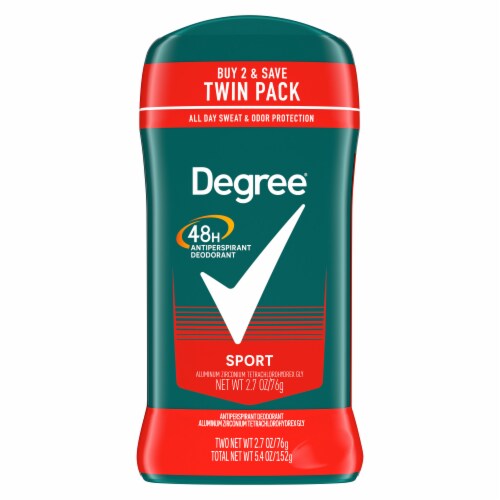 Degree Original Protection Men's Antiperspirant Deodorant Stick Sport Twin Pack Perspective: left