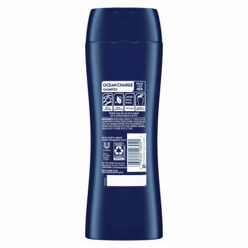 Suave Men Daily Clean Ocean Charge Clarifying Shampoo Perspective: left