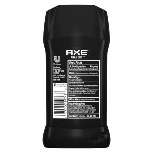 AXE Men 48-Hour Dual Action Antiperspirant Deodorant Stick - Anarchy Perspective: left