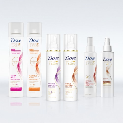 Dove Style+Care Nourishing Curls Whipped Creme Mousse Perspective: left