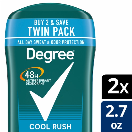 Degree Original Protection Men's Antiperspirant Deodorant Stick Cool Rush Twin Pack Perspective: left
