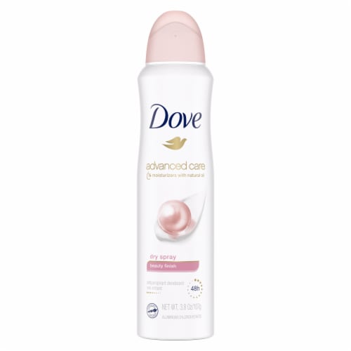 Dove Beauty Finish Dry Spray Antiperspirant Deodorant Perspective: left