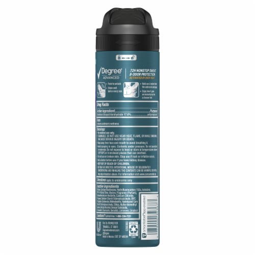 Degree Men Antiperspirant Deodorant Dry Spray Extreme Perspective: left