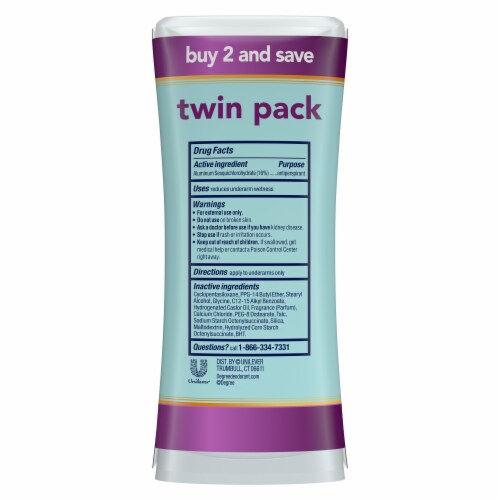 Degree Advanced Women's Antiperspirant Deodorant Stick Sexy Intrigue Twin Pack Perspective: left