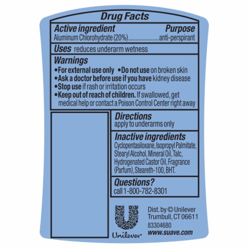 Suave Powder Antiperspirant Deodorant Perspective: left