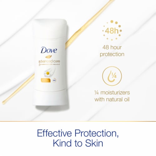Dove Advanced Care Soothing Chamomile Antiperspirant Deodorant Stick Perspective: left