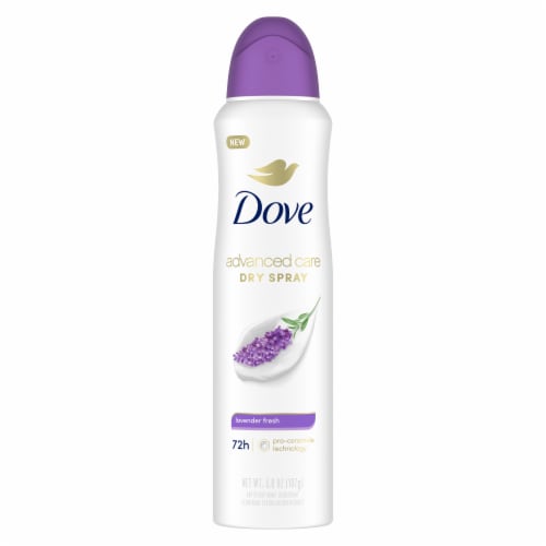 Dove Advanced Care Women's Antiperspirant Deodorant Spray Lavender Fresh Perspective: left