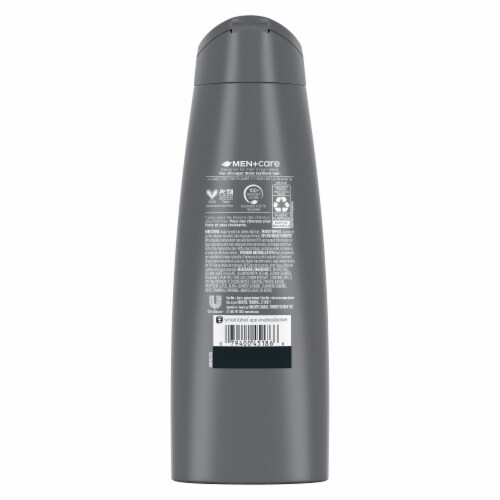 Dove Men+Care Shampoo for Healthy-Looking Hair Charcoal + Clay Plant Based Cleansers Perspective: left