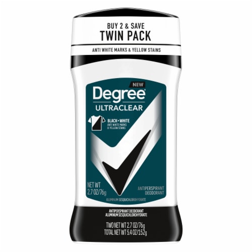 Degree UltraClear Men's Antiperspirant Deodorant Stick Twin Pack Perspective: left