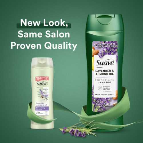 Suave® Lavender & Almond Oil Moisturizing Shampoo Perspective: left