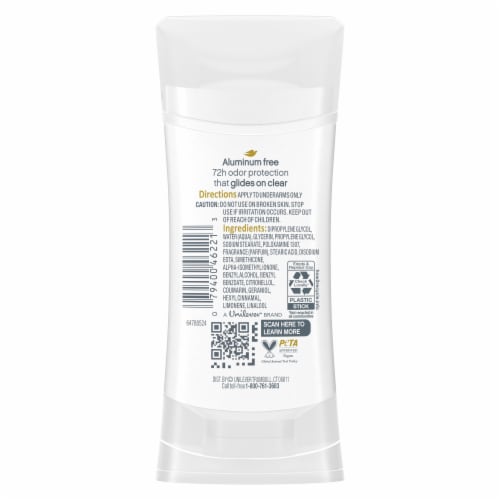 Dove 0% Aluminum Women's Antiperspirant Deodorant Stick Cucumber and Green Tea Aluminium-Free Perspective: left