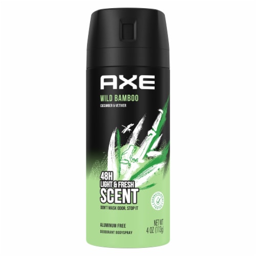AXE With Essential Oils Wild Bamboo Men'S Body Spray Deodorant Perspective: left