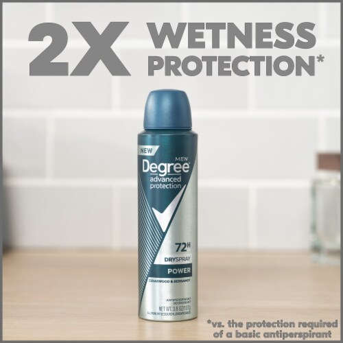 Degree® Men 72-Hour Wetness Protection Power Strongest Antiperspirant Deodorant Spray Perspective: left