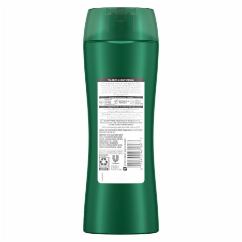 Suave Tea Tree Hemp Seed Oil Clarifying Shampoo Perspective: left