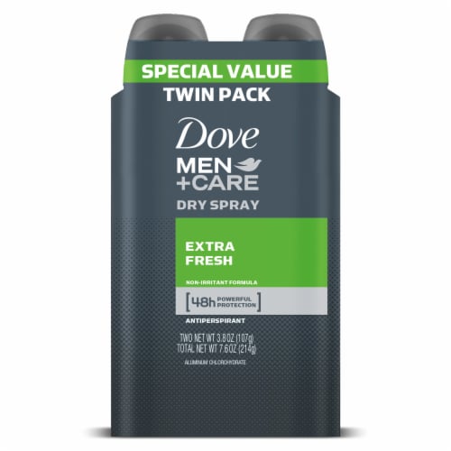Dove Men+Care Men's Antiperspirant Deodorant Dry Spray Extra Fresh Perspective: left