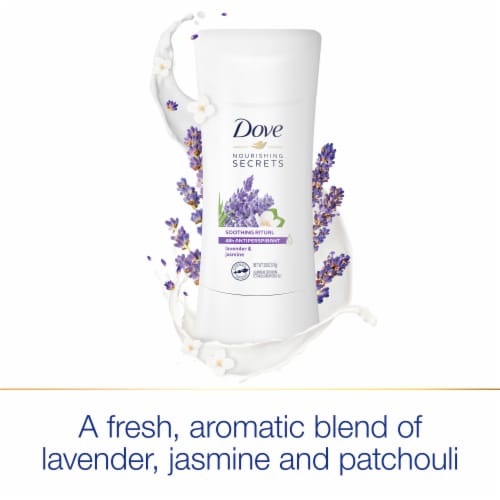 Dove Nourshing Secrets 48hr Protection Lavender & Jasmine Antiperspirant Deodorant Stick Perspective: left