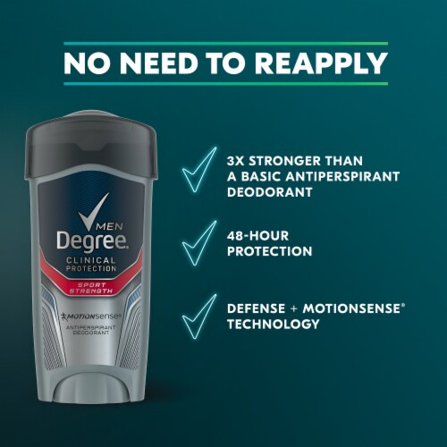 Degree Men Sport Strength Clinical Protection Antiperspirant Deodorant Stick Perspective: left
