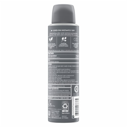 Dove Men+Care Men's Antiperspirant Deodorant Spray Eucalyptus & Birch Aluminium-Free Perspective: left