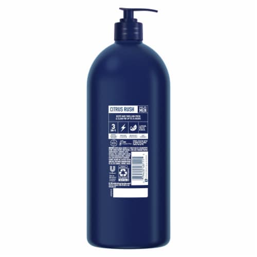 Suave Men Citrus Rush 3 in 1 Shampoo Conditioner Bodywash Perspective: left