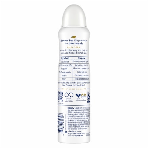 Dove Aluminum Free Deodorant Spray, Coconut & Pink Jasmine Perspective: left