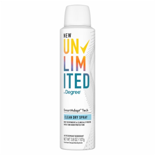 Degree Unlimited Clean Antiperspirant Deodorant Perspective: left