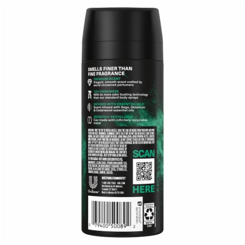 AXE Fine Fragrance Collection Premium Deodorant Body Spray for Men Emerald Sage Perspective: left